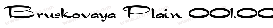 Bruskovaya Plain 001.001字体转换